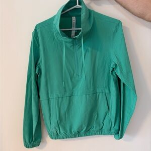 lululemon athletica Seafoam Green Textured Half-Zip Pullover